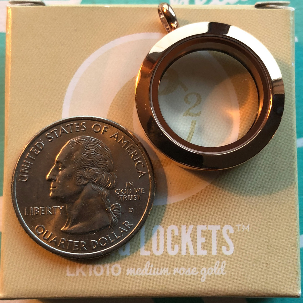 4pc Set! O2 Rose Gold Med Locket, Chain & Charms! - Picture 2 of 8